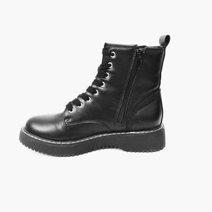 Madden Girl Black Faux Leather Ankle Booties 6.5 M